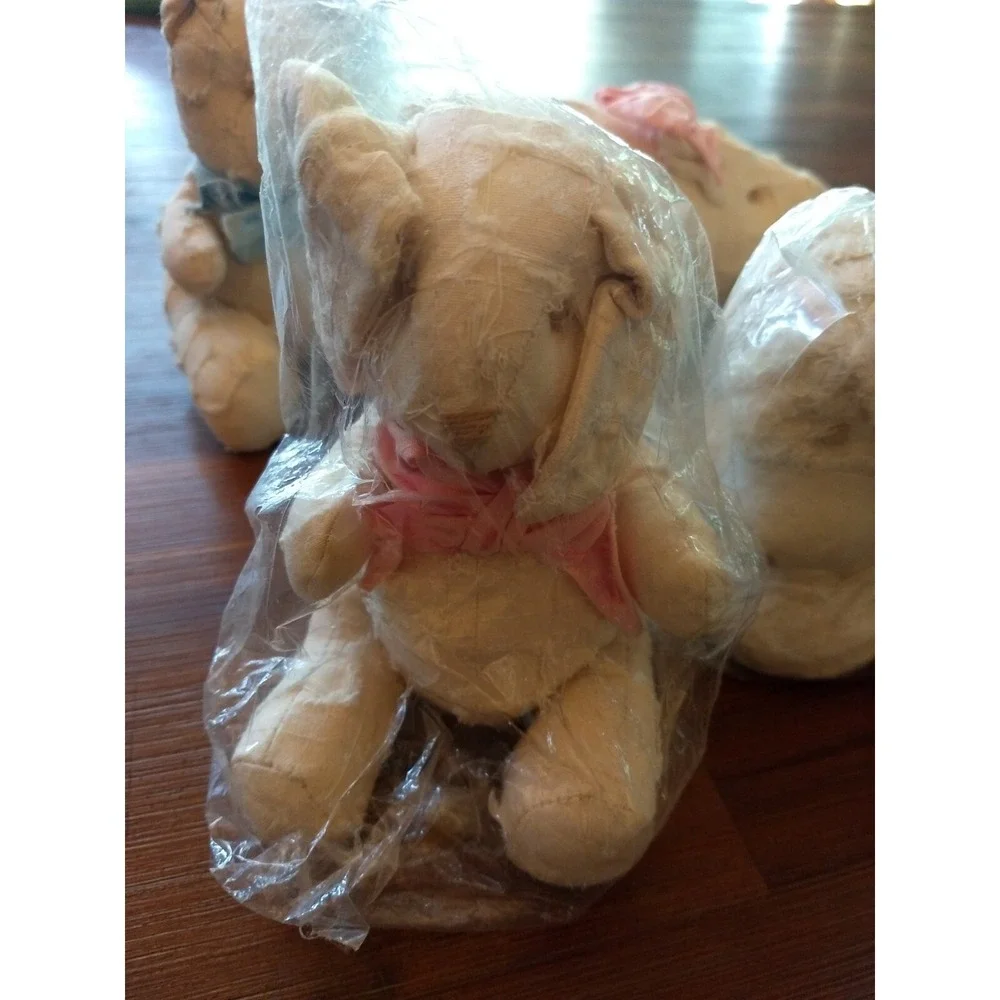 lot of 7 two's company plush pig bear dog turtle‎ cat bunny D5